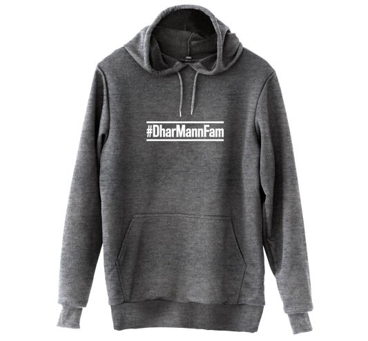 #DharMannFam Hoodie Dark Heather Grey