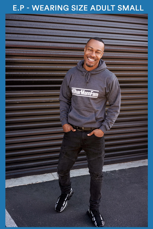 #DharMannFam Hoodie Dark Heather Grey
