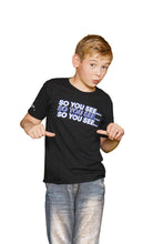 Load image into Gallery viewer, So You See... Tri-Color YOUTH T-Shirt (Black)
