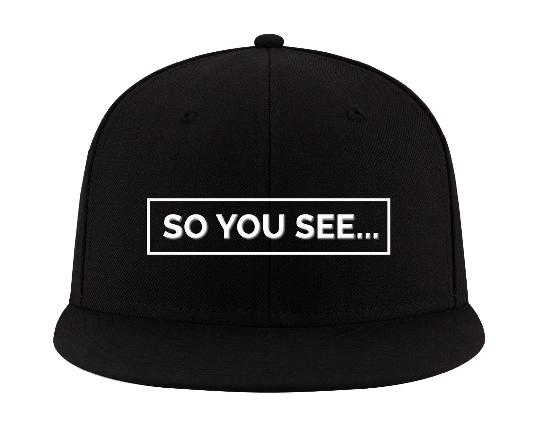 So You See... New Era Snapback Hat (Black)