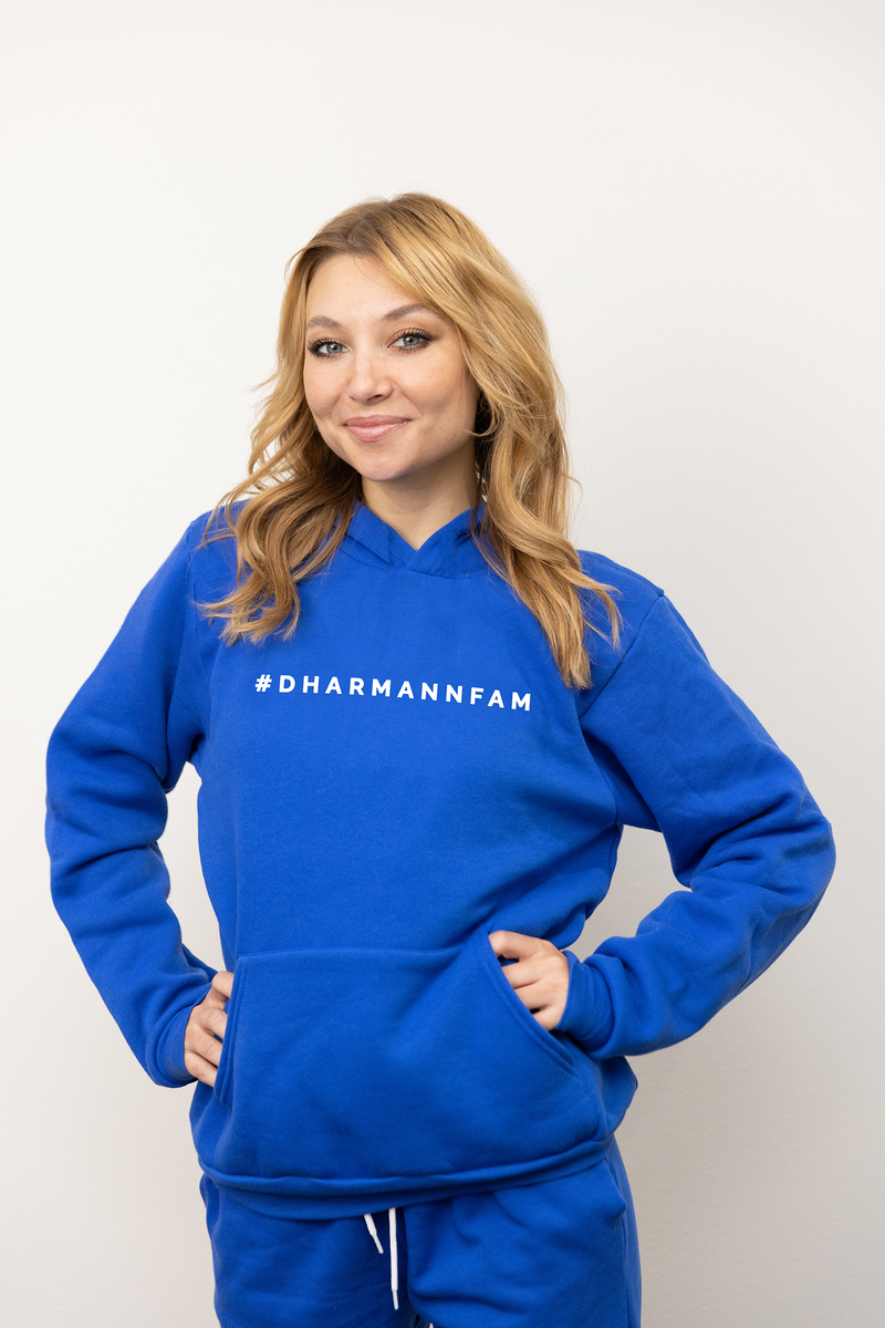 #DharMannFam Hoodie (Royal Blue) – Dhar Mann Official Merch