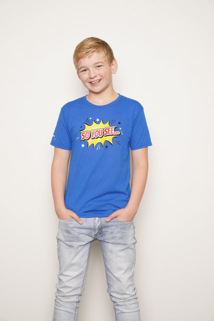 So You See... Pow YOUTH T-Shirt (Royal Blue)